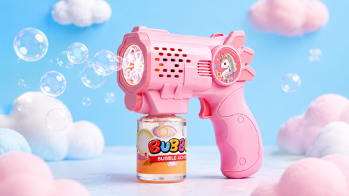Dinosaur Bubble Gun Toy for Kids Automatic Bubble Blaster with Light &amp, Bubble Solution